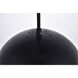 Eclipse 1 Light 12 inch Black Pendant Ceiling Light