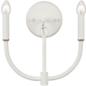Continuance 2 Light 11 inch White Coral with Satin Brass Sconce Wall Light in White Coral/Satin Brass