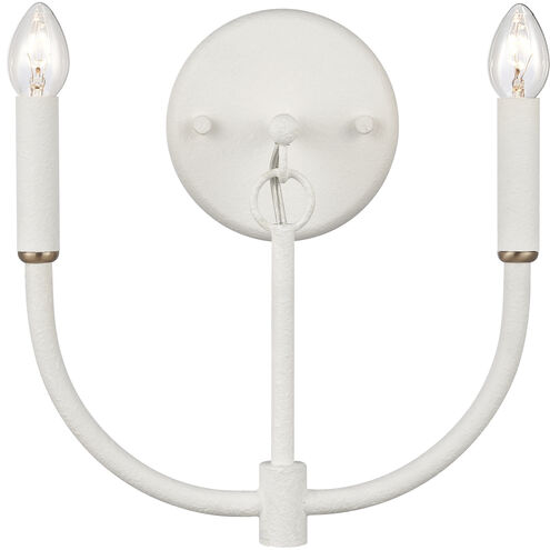 Continuance Sconce Wall Light in White Coral/Satin Brass