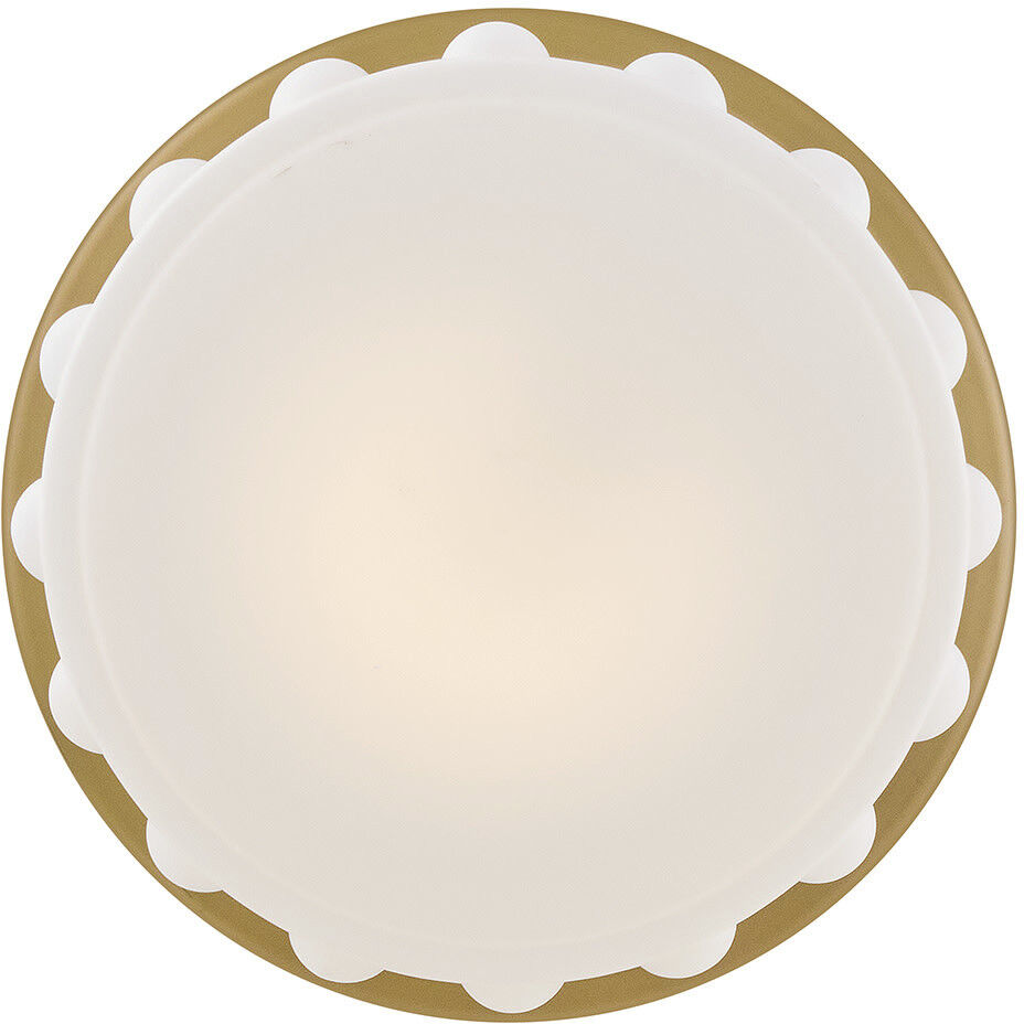 Zoey LED 20 inch Lacquered Brass Flush Mount Ceiling Light
