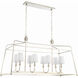Sylvan 8 Light 42 inch Polished Nickel Linear Chandelier Ceiling Light