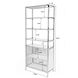 Hans 35.25" W x 84.25"H Etagere Bookcase with open storage in Light Brown