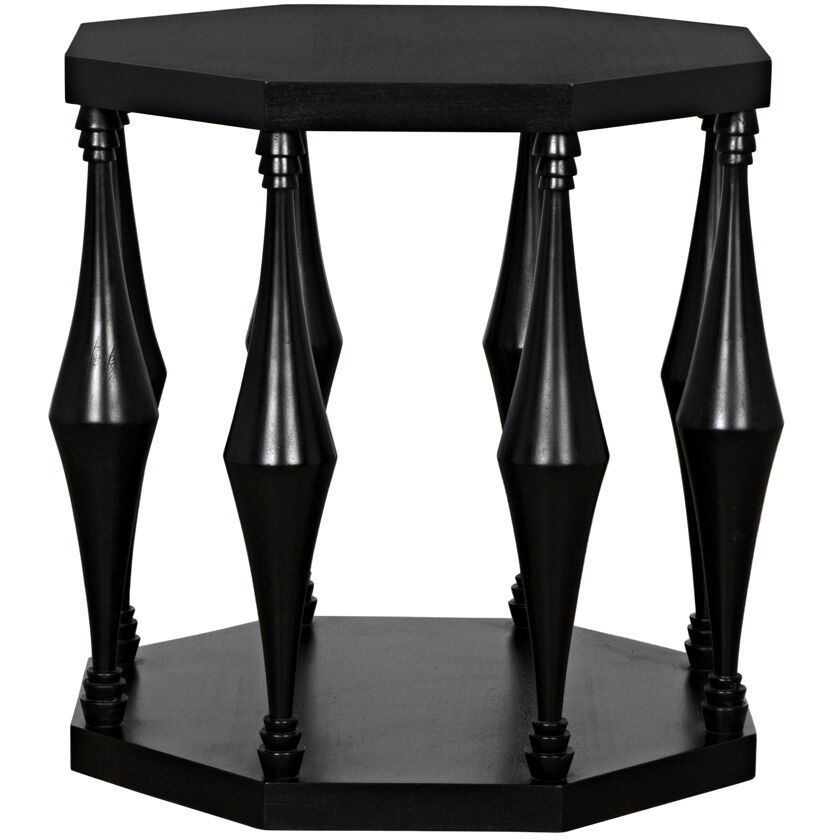 Marceo 26 X 26 inch Hand Rubbed Black Side Table