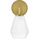 Gio LED 7.25 inch Lacquered Brass Bath Light Wall Light