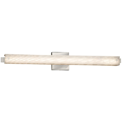 Fusion 30.5 inch Brushed Nickel Vanity Light Wall Light in Weave Fusion