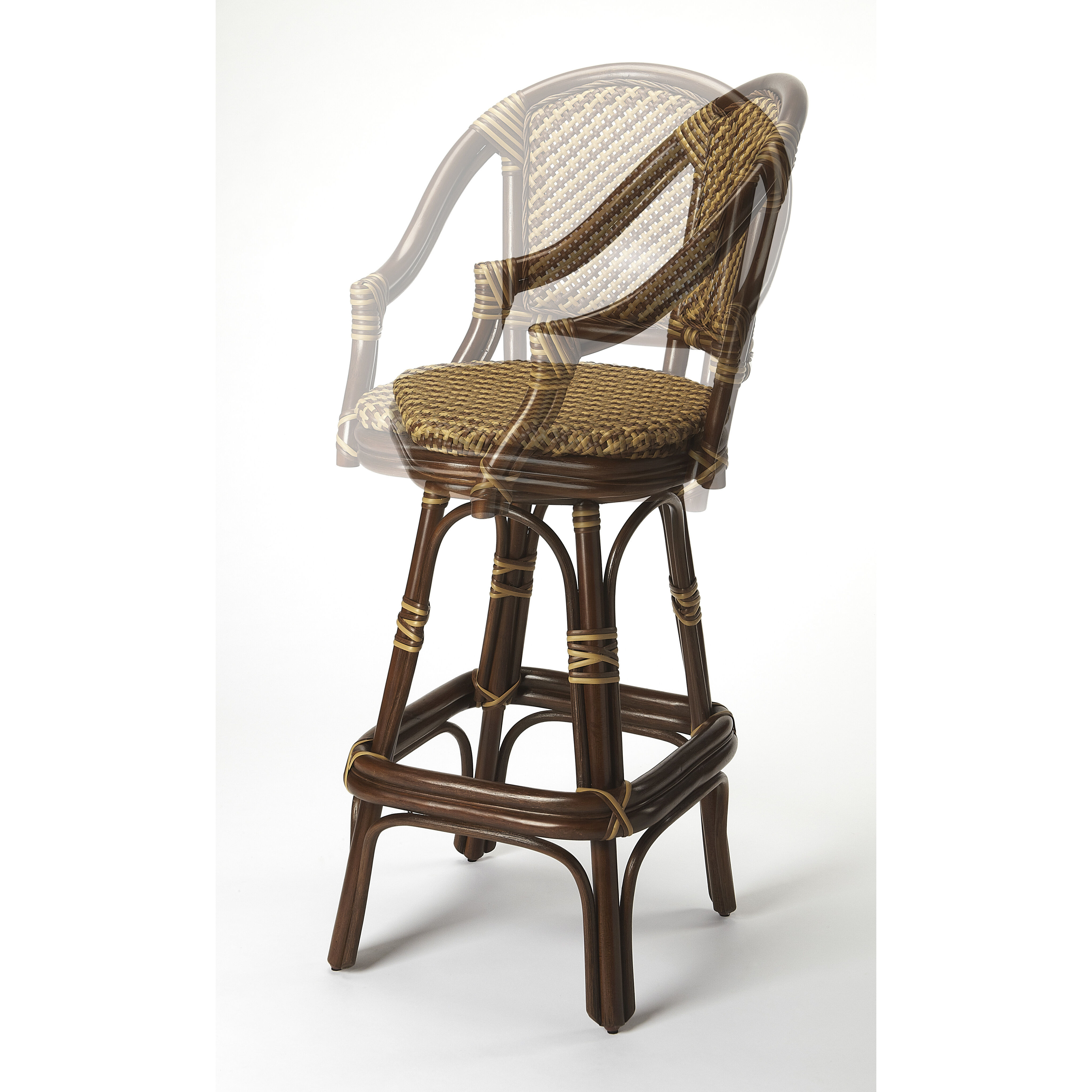 Renata Rattan 45 inch Designer s Edge Barstool