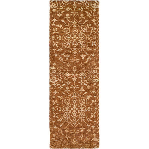 Kinnara 36 X 24 inch Burnt Orange, Beige Rug