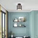 Vistaview 1 Light 7.25 inch English Bronze Semi-Flush Ceiling Light