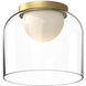 Cedar LED 8 inch Brushed Gold Flush Mount Ceiling Light