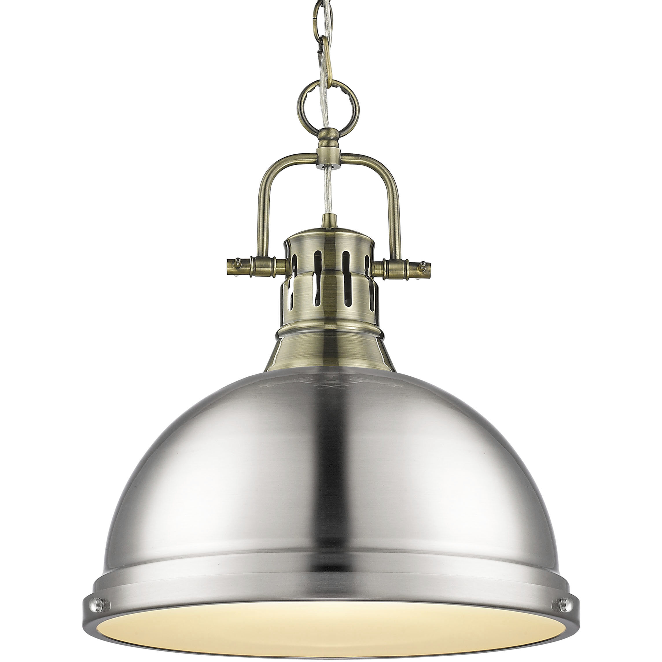 Yep Duncan 1 Light 14 inch Aged Brass Pendant Ceiling Light in Pewter, Large