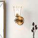 Staring 1 Light 7 inch Gold Leaf Sconce Wall Light