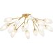 Aldean 18 Light 40 inch Vintage Gold Leaf Semi Flush Ceiling Light
