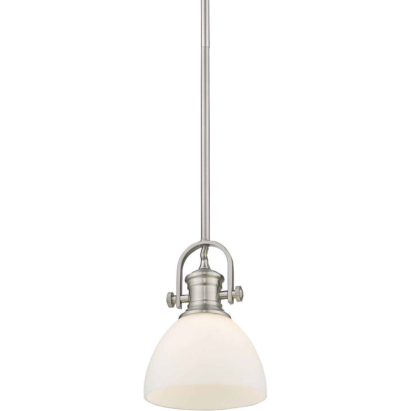 Yep Hines Pendant Ceiling Light in Pewter, Opal Glass