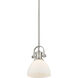 Yep Hines Pendant Ceiling Light in Pewter, Opal Glass