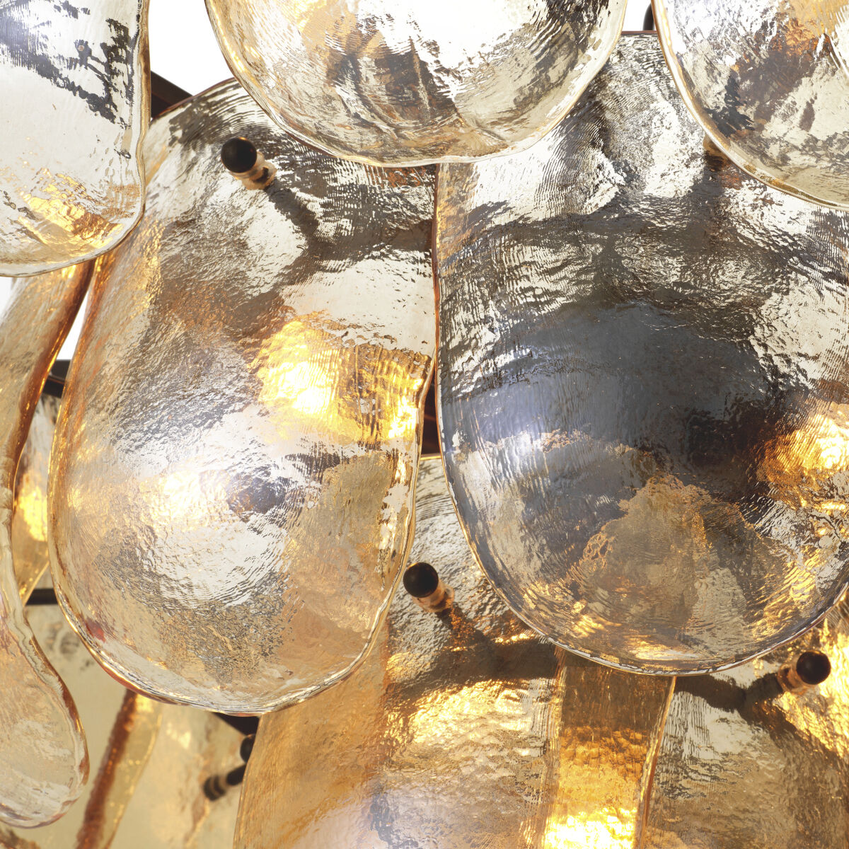 Gustave 13 Light 29.53 inch Champagne Colored Glass Chandelier Ceiling Light