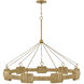 Raffi LED 48 inch Burnished Gold Chandelier Ceiling Light, Single Tier