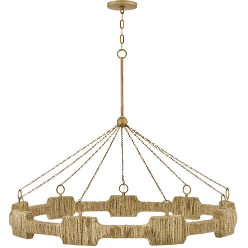 Raffi LED 48 inch Burnished Gold Chandelier Ceiling Light, Single Tier