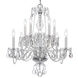 Traditional Crystal 10 Light 23 inch Polished Chrome Chandelier Ceiling Light in Clear Hand Cut