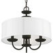 Brookdale 3 Light 16 inch Black Pendant Chandelier Ceiling Light