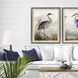 Heron Study 14220 Blue and Gray and Red and Green Framed Art