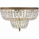 Waltham 4 Light 18 inch Olde Brass Flush Ceiling Light in Clear Spectra