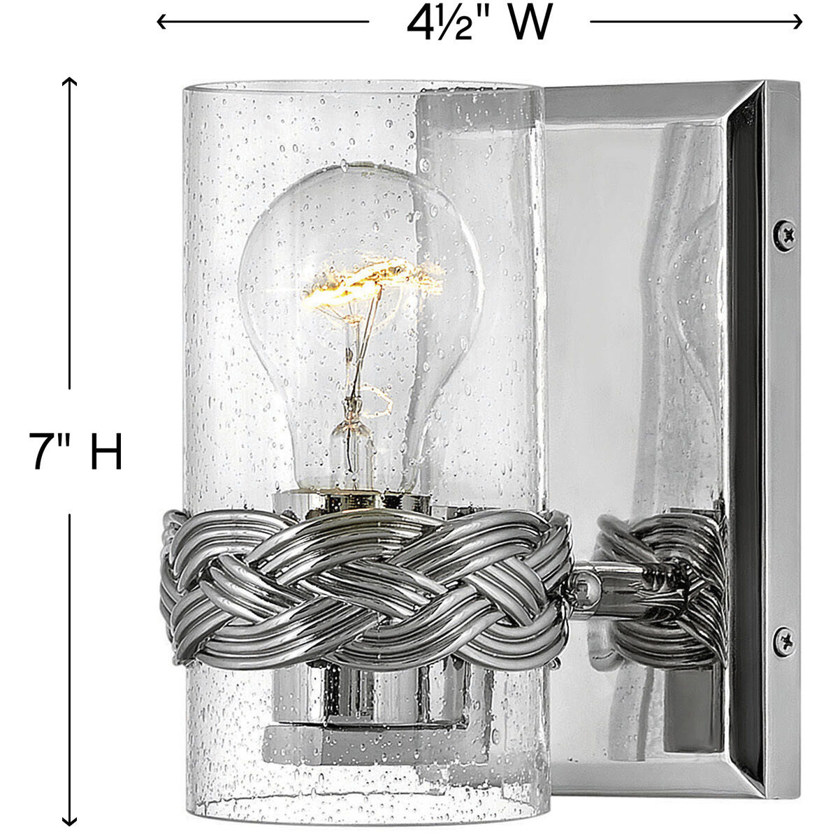 Nevis 1 Light 5.75 inch Polished Nickel Vanity Light Wall Light