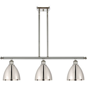 Ballston Dome 3 Light 36 inch Polished Nickel Island Light Ceiling Light