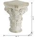 Roman 24.4 X 16.1 inch White and Gold Pedestal