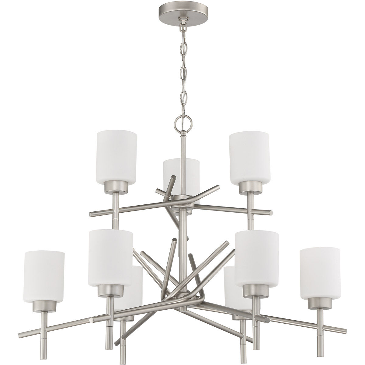 Cadence 9 Light 32 inch Satin Nickel Chandelier Ceiling Light