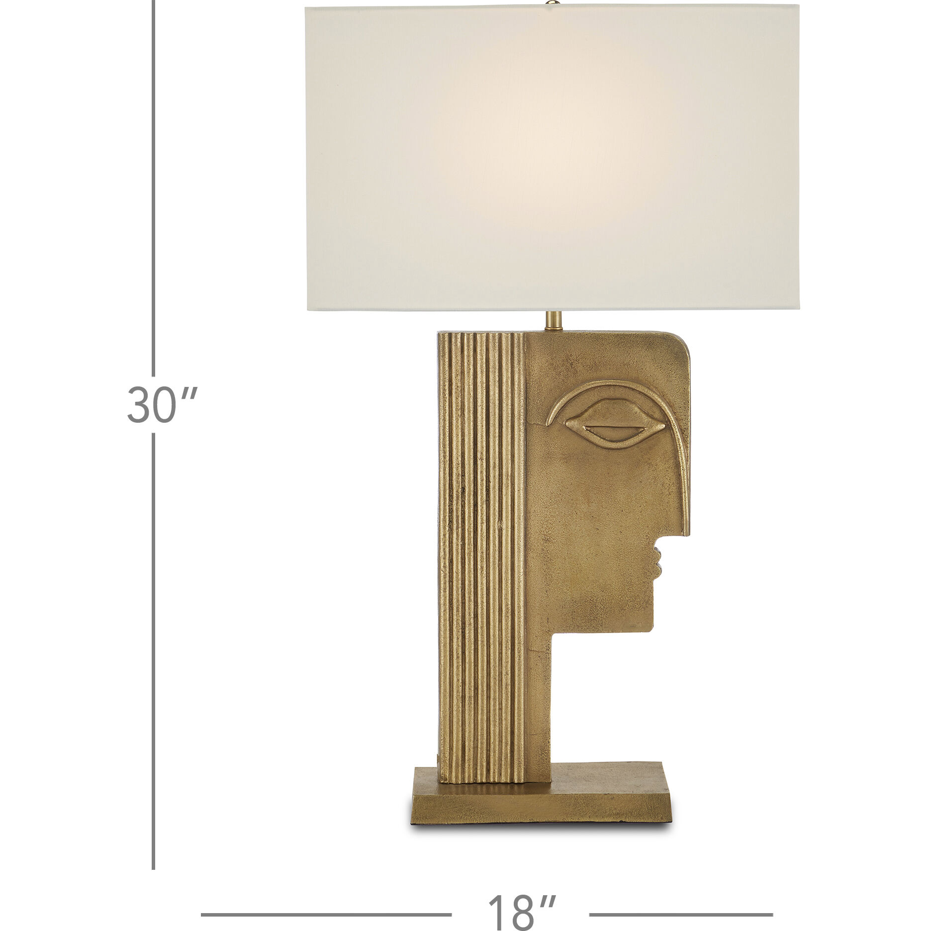 Thebes 30 inch 100 watt Antique Brass Table Lamp Portable Light