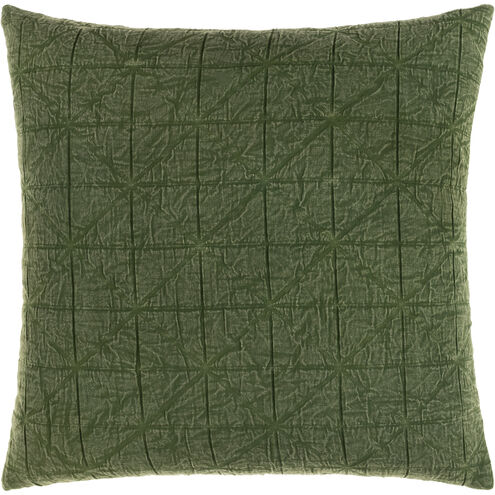 Winona 20 inch Medium Green Pillow Kit in 20 x 20, Square