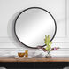 Belham 35 X 35 inch Aged Black Wall Mirror