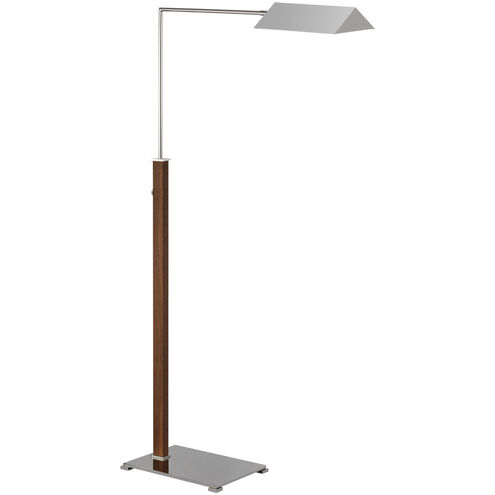 Ray Booth Copse 43 inch 6.50 watt Polished Nickel and Walnut Pharmacy Floor Lamp Portable Light, Medium