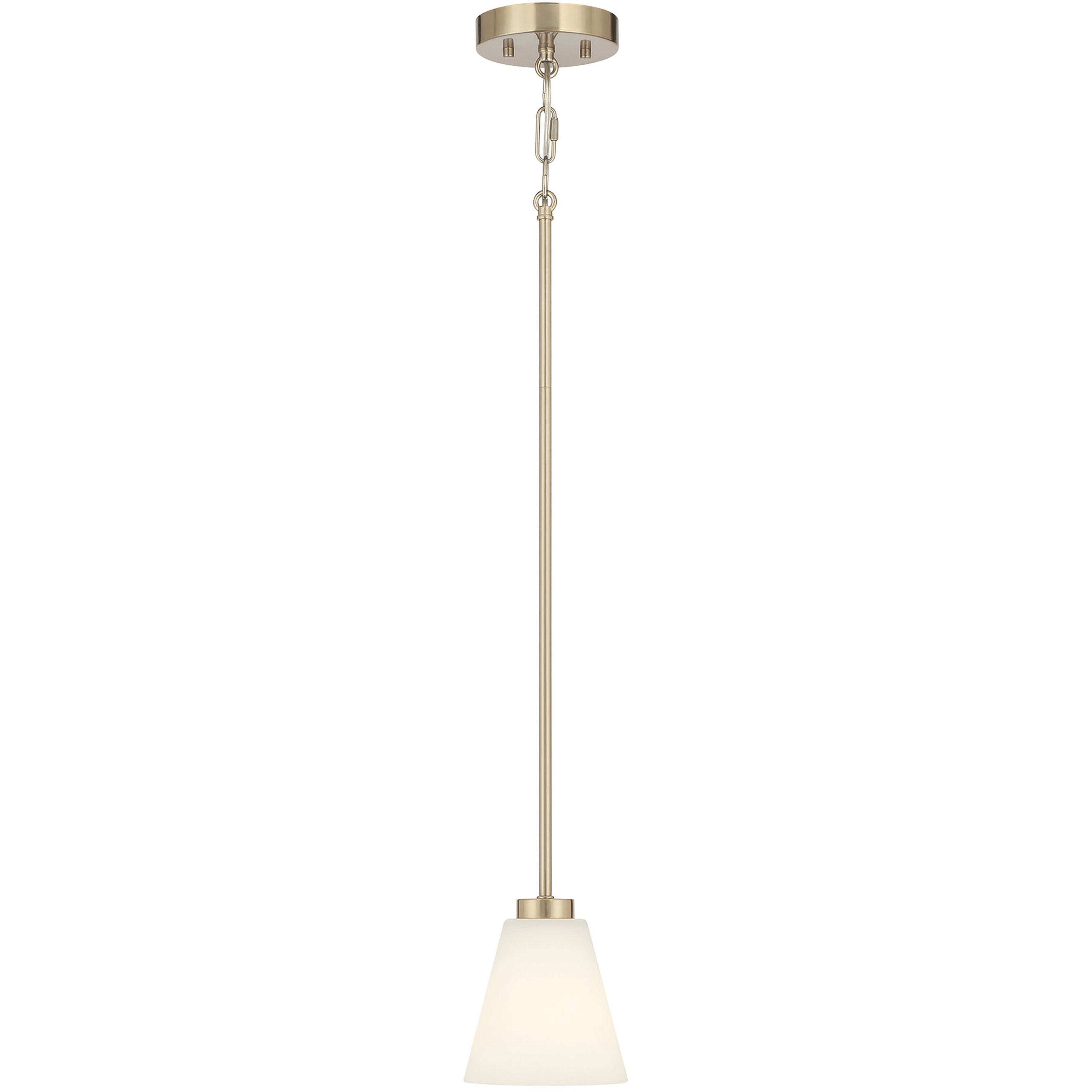 Strayhan 1 Light 5.75 inch Modern Gold Mini Pendant Ceiling Light