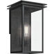 Arkville 1 Light 14 inch Textured Black Outdoor Wall Light, Medium