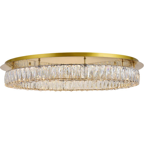 Monroe LED 34 inch Gold Flush Mount Ceiling Light