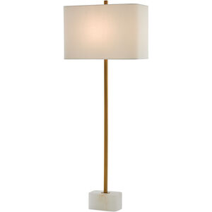 Felix 39.75 inch 100 watt Natural/Antique Brass Table Lamp Portable Light