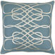 Leah 18 X 18 inch Denim and Beige Throw Pillow