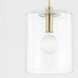 Neko 1 Light 12 inch Aged Brass Pendant Ceiling Light, Large