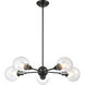 Ballston Concord 5 Light 30 inch Matte Black Chandelier Ceiling Light in Clear Glass
