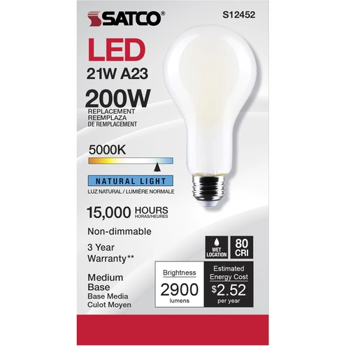 Lumos LED Medium Type A23 21.00 watt 5000K Light Bulb