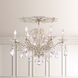 Filigrae 6 Light Antique Silver Semi-Flush Mount Ceiling Light