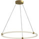 Bruni LED 32.38 inch Brushed Gold Pendant Ceiling Light