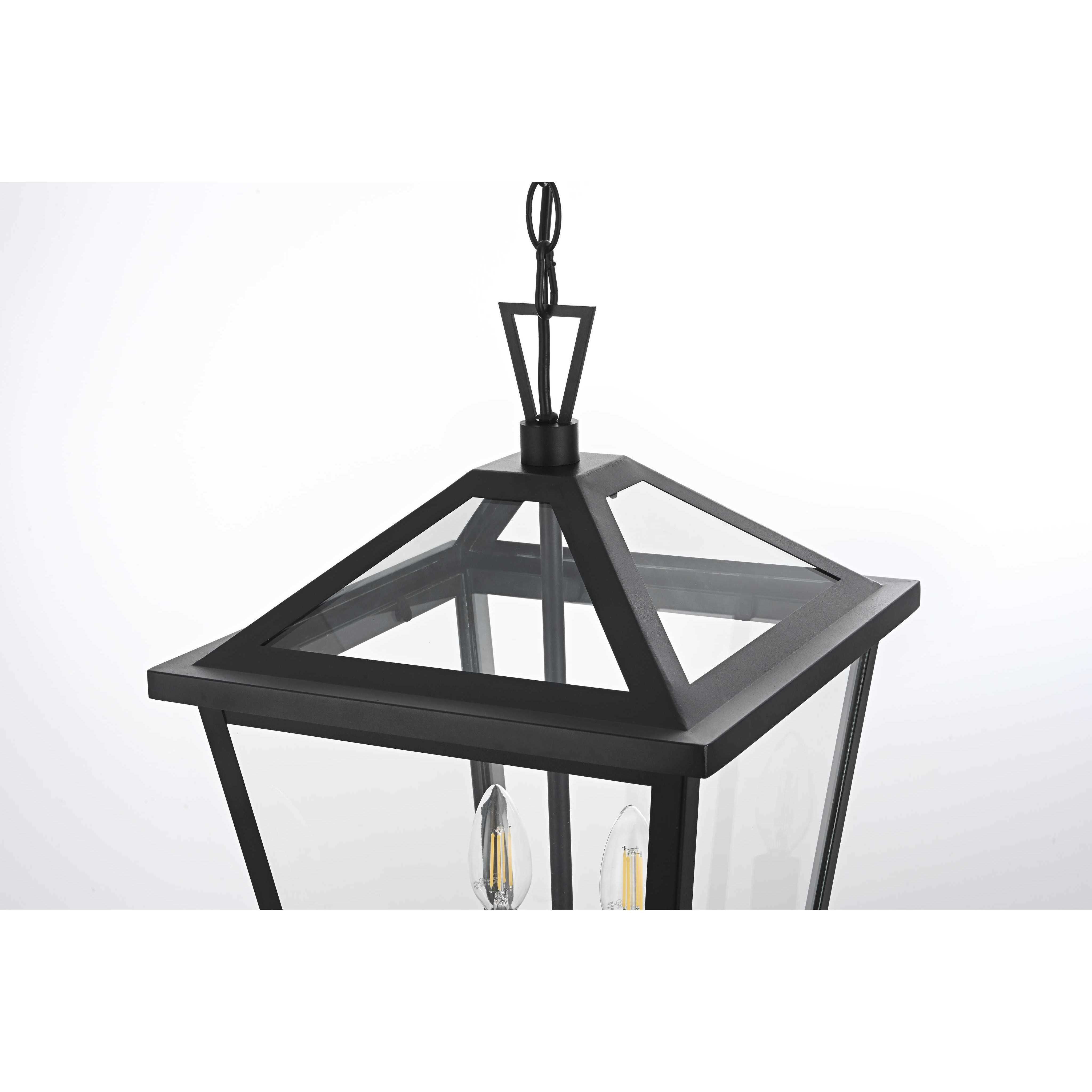 Frankford 2 Light 12 inch Black Outdoor Pendant
