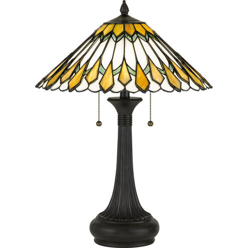 Maddow 25 inch 75 watt Vintage Bronze Table Lamp Portable Light