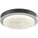 Iris LED 12 inch Salt White with Matte Black Sconce & Flush Mount Wall Light