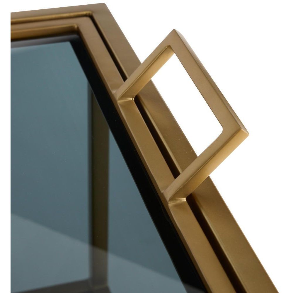 Jak 35 inch Antique Brass Bar Cart