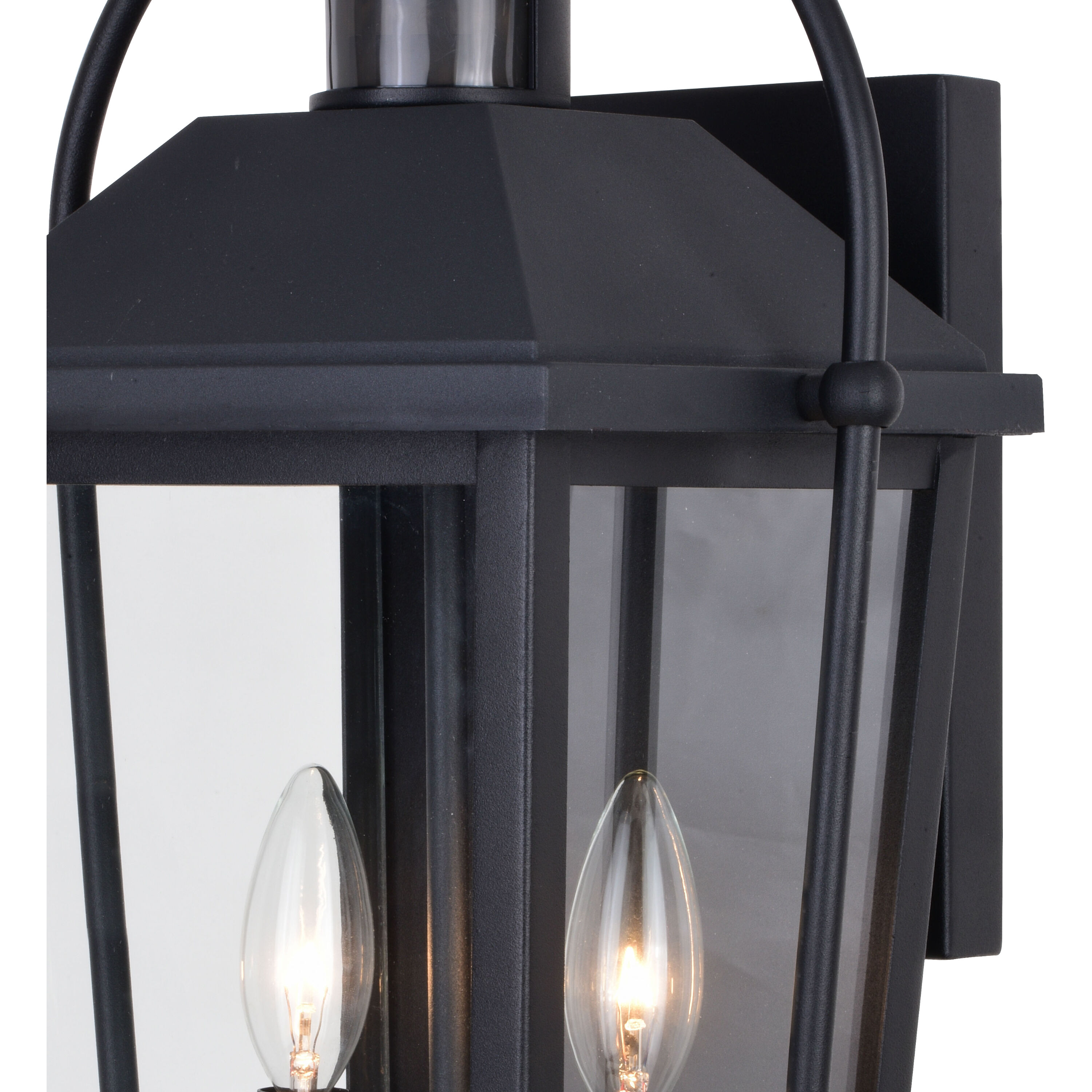 Lexington Textured Black Outdoor Motion Sensor in 2