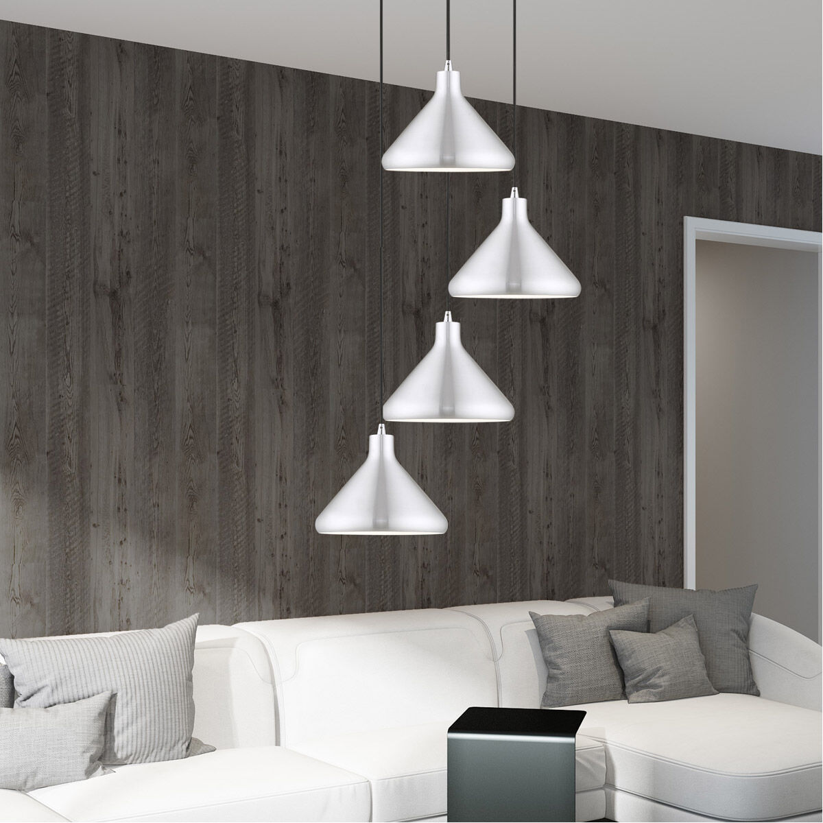 Allison 1 Light 11 inch Brushed Aluminum Mini Pendant Ceiling Light