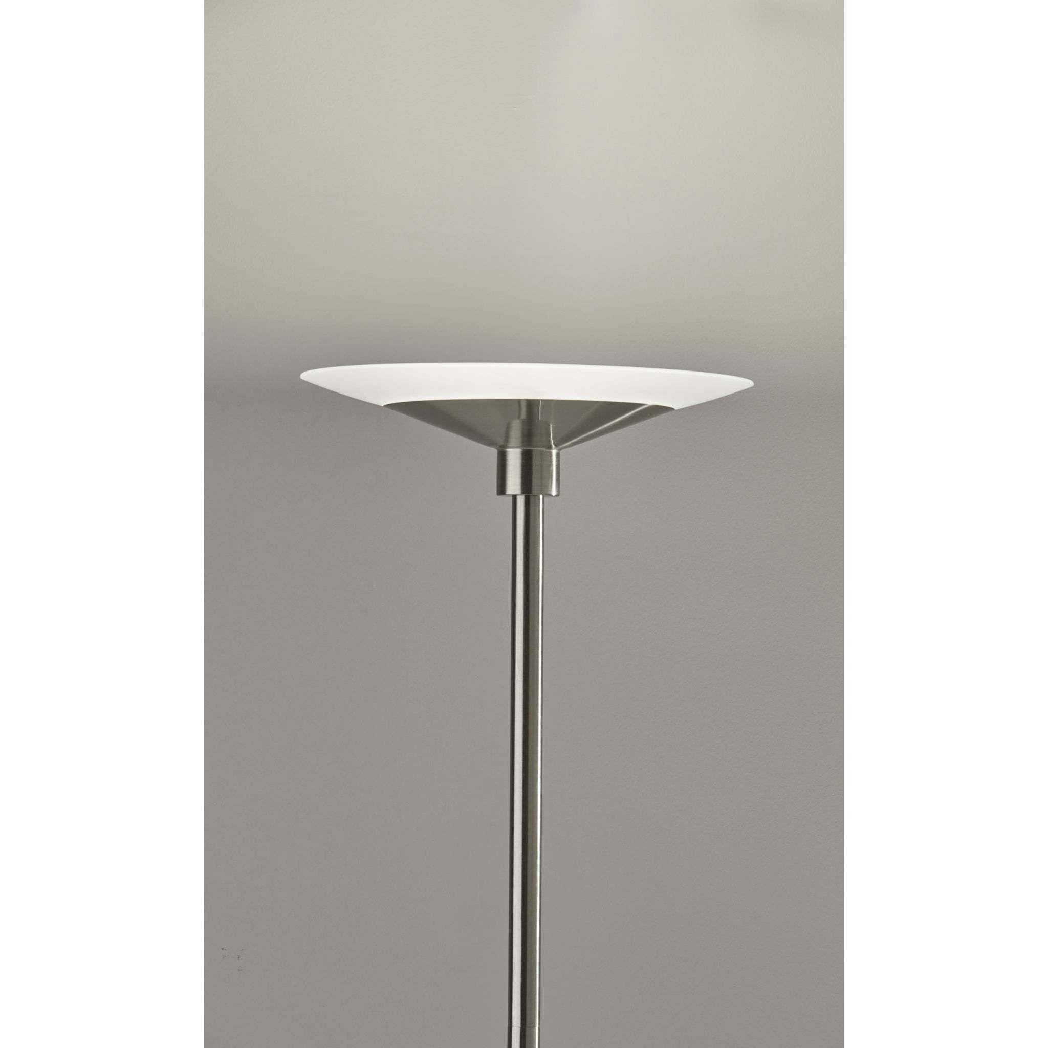 Solar 71 inch 24.00 watt Brushed Steel LED Torchiere Portable Light